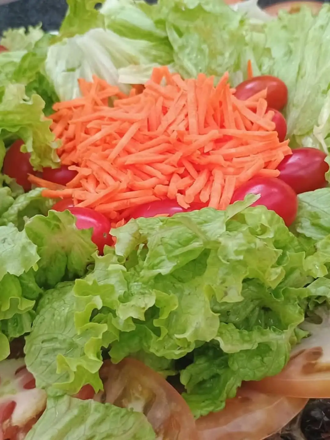 Saladas e guarnições do buffet